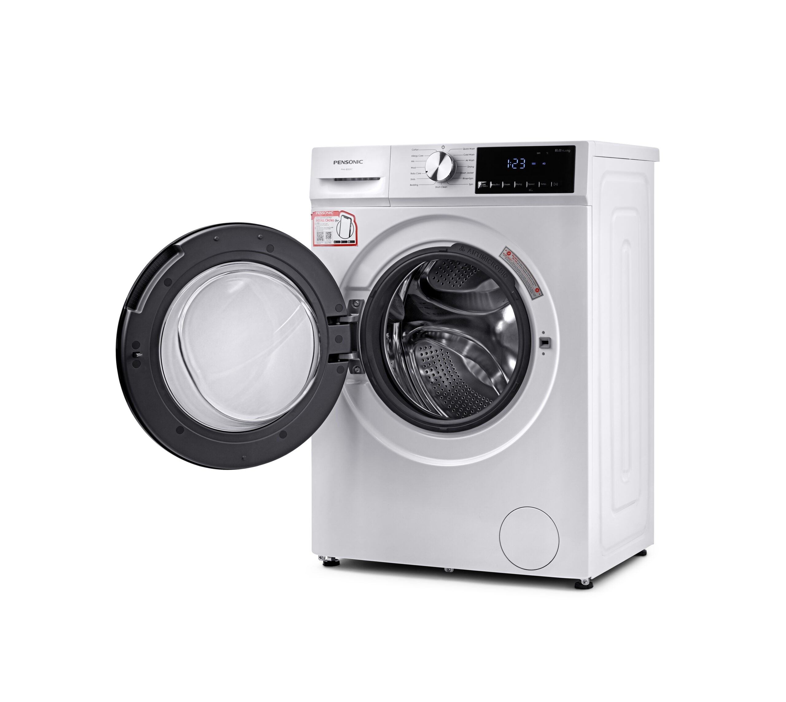 Pensonic INVERTER Front Load Washing Machine | 8kgs 2-in-1 Dryer and Washer | PWA-8050FC