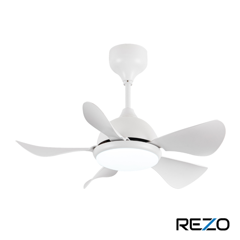 Rezo 32" 5 Blade Ceiling Fan with LED & Remote (Matte White) | MW32-MERCURYLED