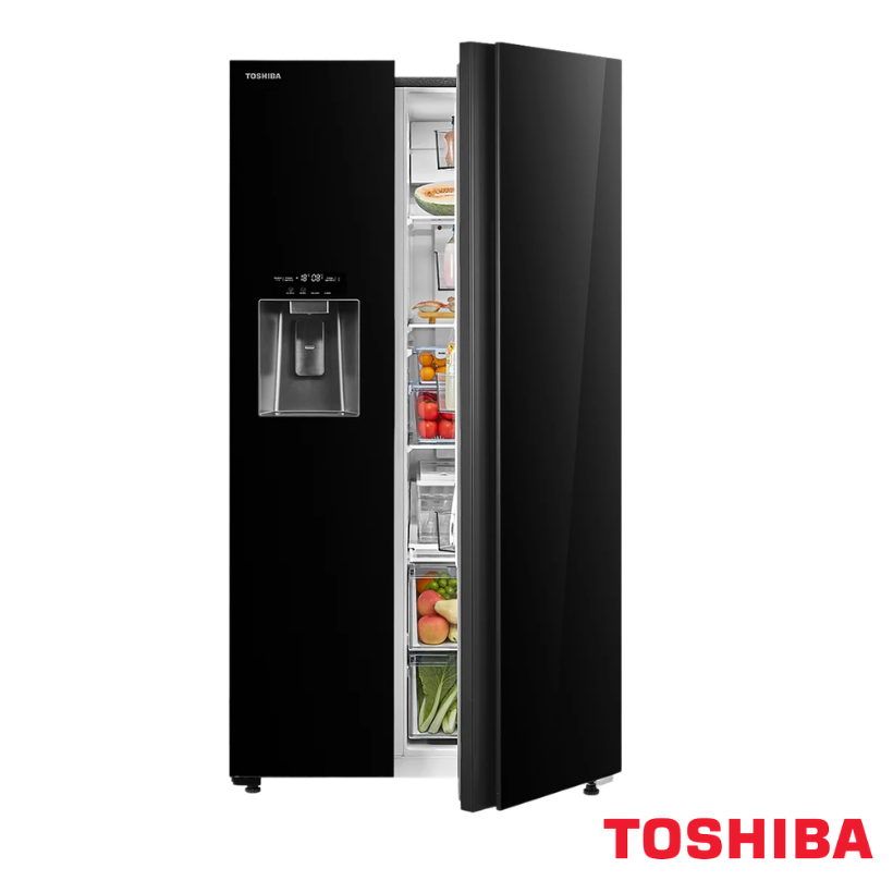 Toshiba 640L Side By Side Refrigerator  | GR-RS755WIA-PGY(22)