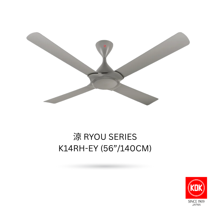KDK 4 Blades (DC) Ceiling Fan with remote controller | K14RH-EY