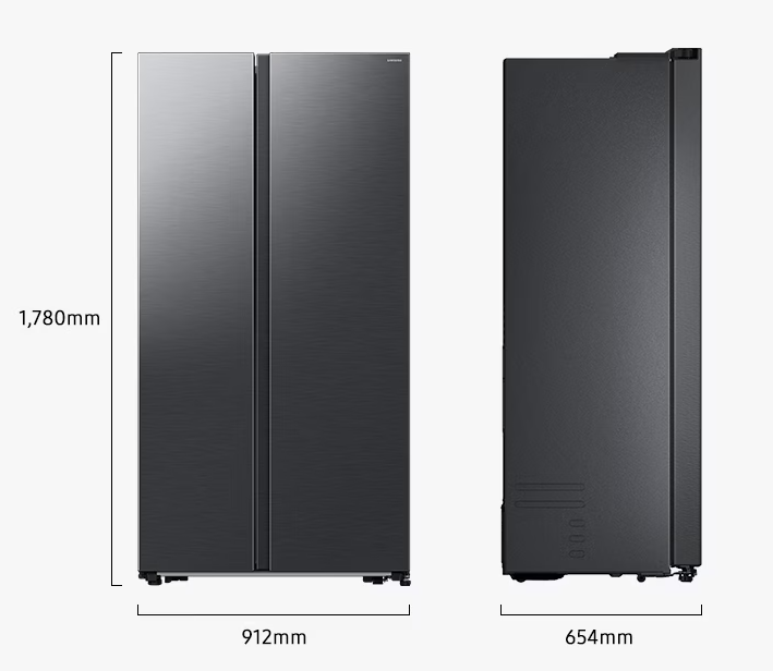 SAMSUNG 583L Refrigerator SBS with SmartThings AI Energy | RS57DG4000