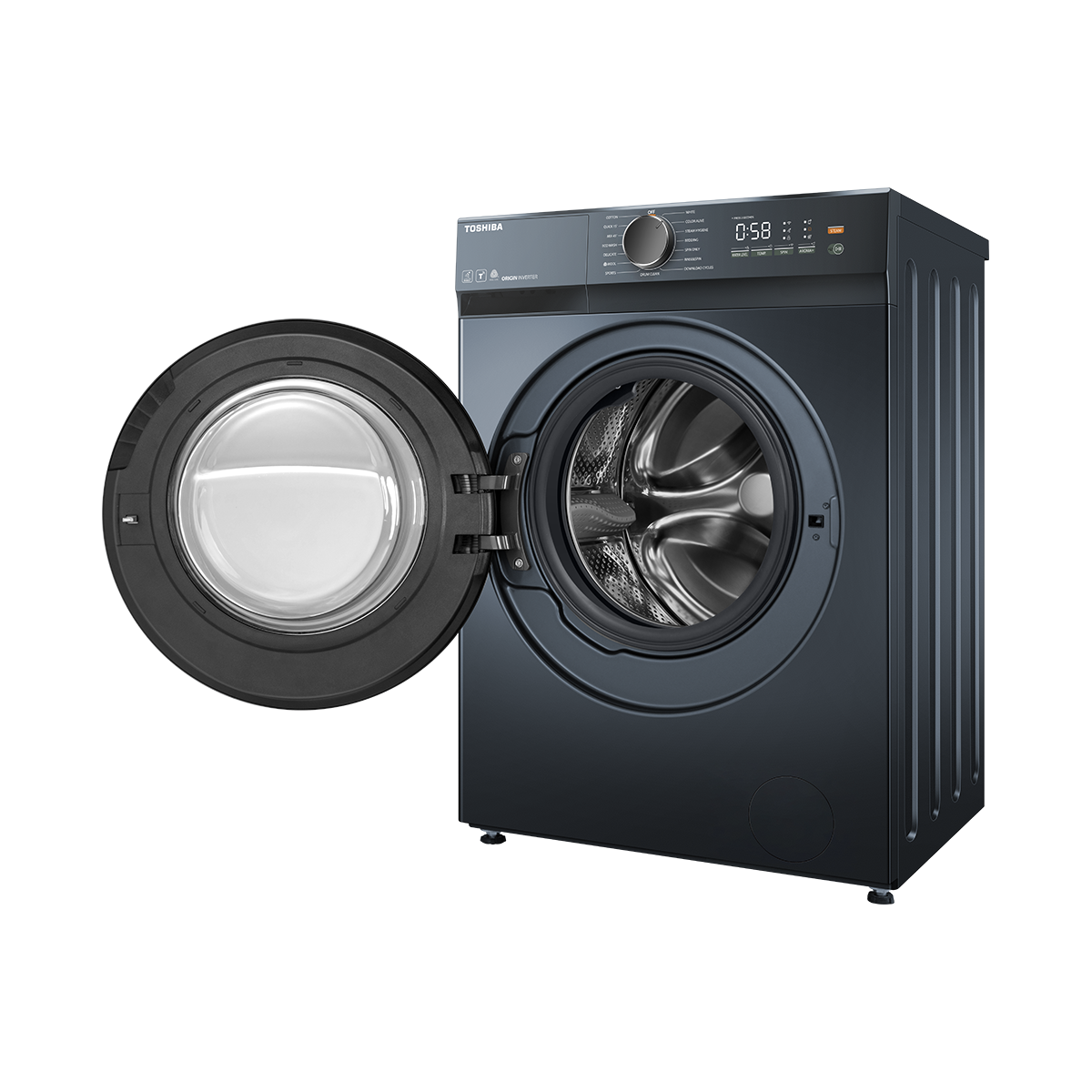 TOSHIBA 8.5KG Inverter Ufb Iot Aroma Front Loading Washer (MORANDI GREY) | MODEL : TWT21BU95UWM(MG)