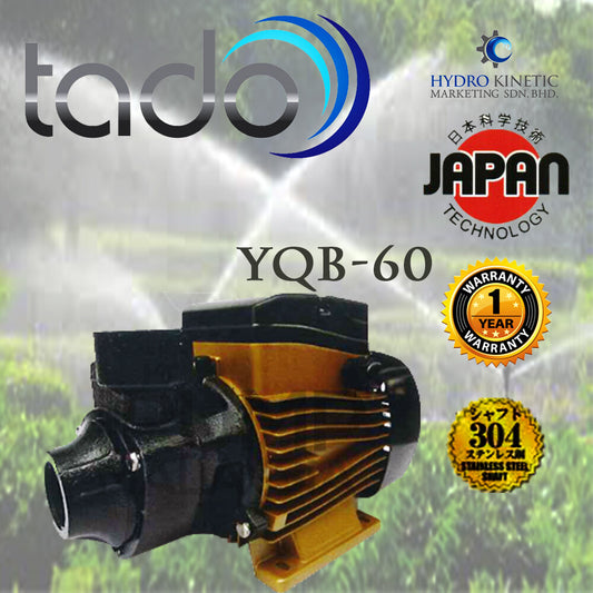 TADO YQB-60 0.5HP/0.37KW/240V/50HZ 1"x1" PERIPHERAL PUMP