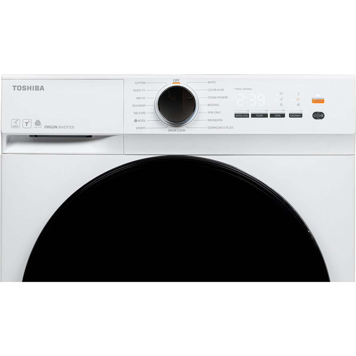 TOSHIBA 7.0KG Inverter Ufb Iot Aroma Front Loading Washer (WHITE) | MODEL : TWE70BUT21UWM(WW)