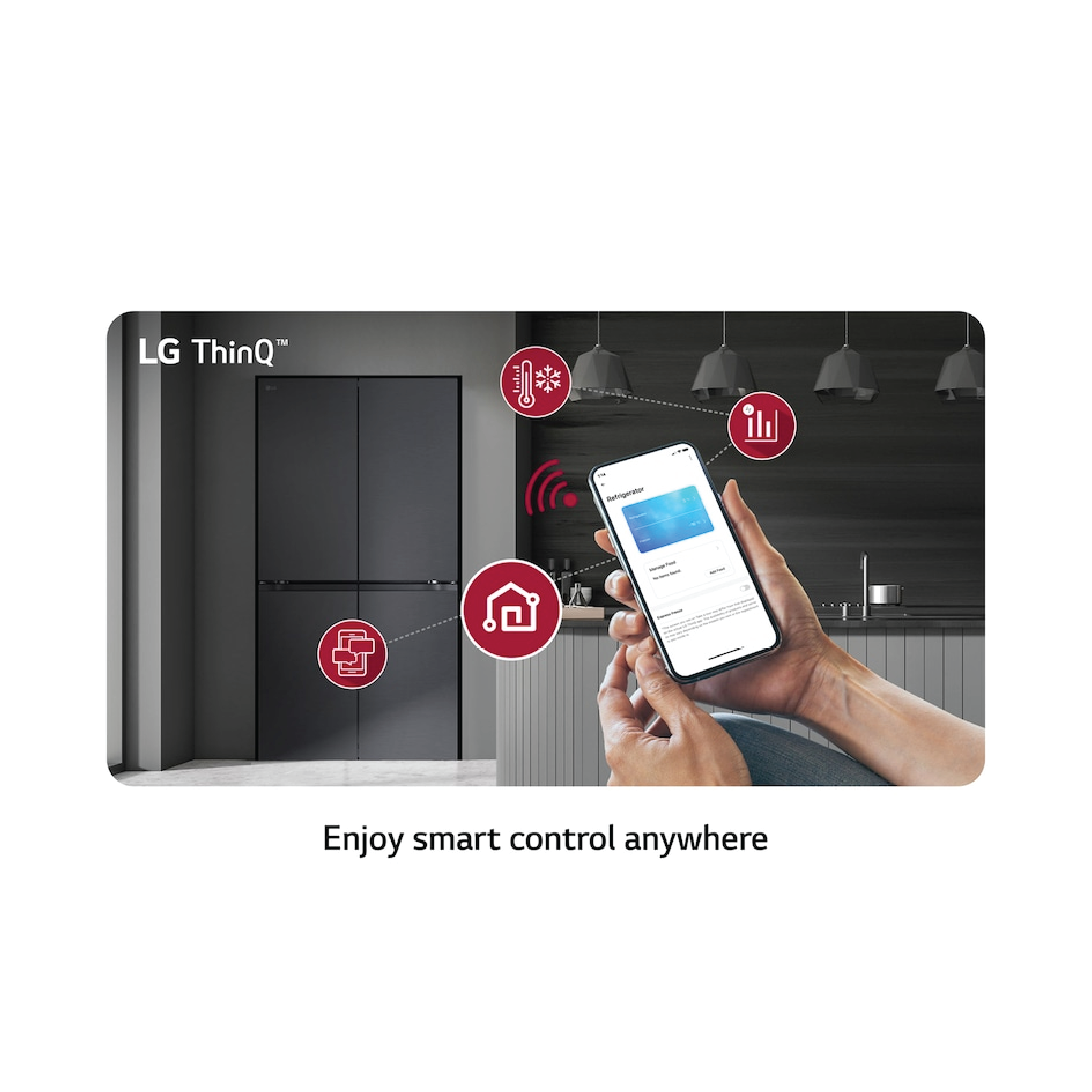 LG Multi Door Refrigerator with Smart Inverter Compressor™ 601L in Essence Black Steel | GF-B6014EV