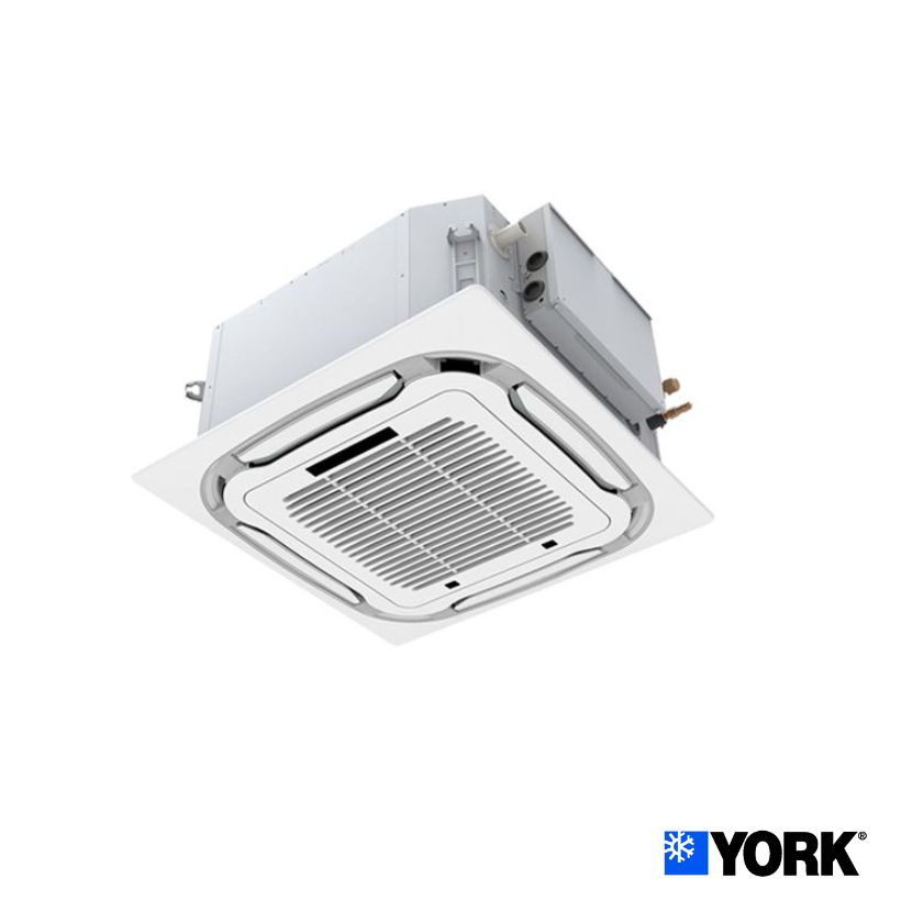 York 5.0HP Ceiling Cassette Fixed R410A Aircond - YKFN48BXNRZTH1 + YUFNA48BYMNZTH1-CC