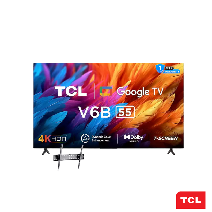 TCL 55" Google Tv 4K-55V6B