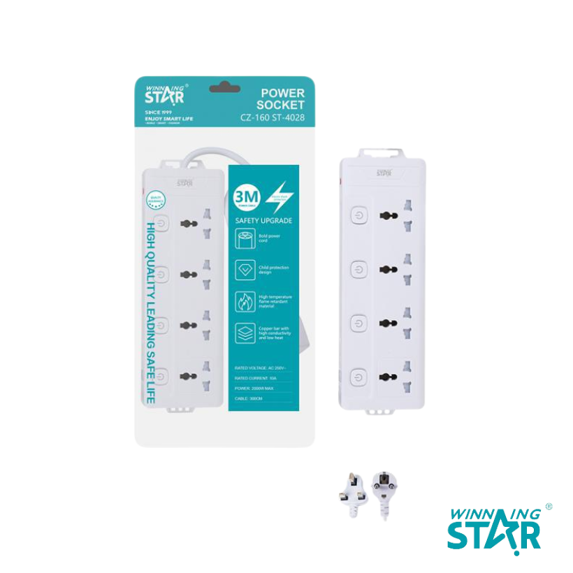 Winning Star Extention Socket 3-Way - ST4028