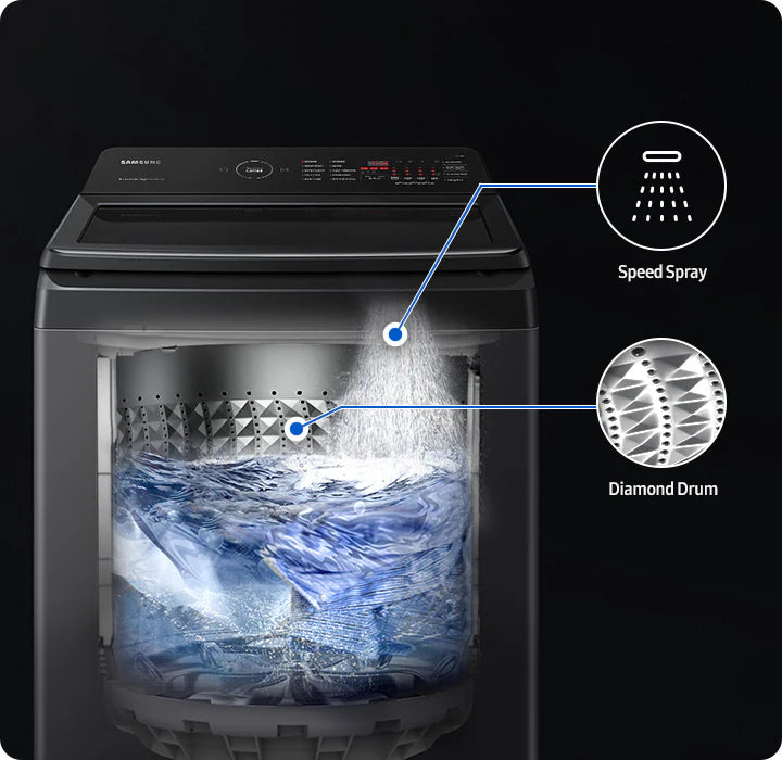 SAMSUNG 15kg Top Load Washer | WA15CG5745BDFQ