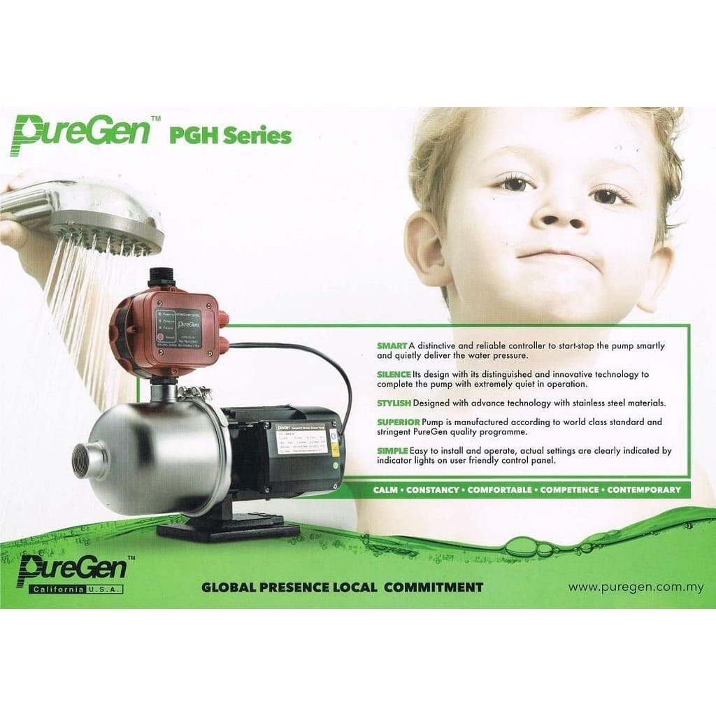 Puregen 1.0HP Automatic Booster Pump 750W - PGH4-40