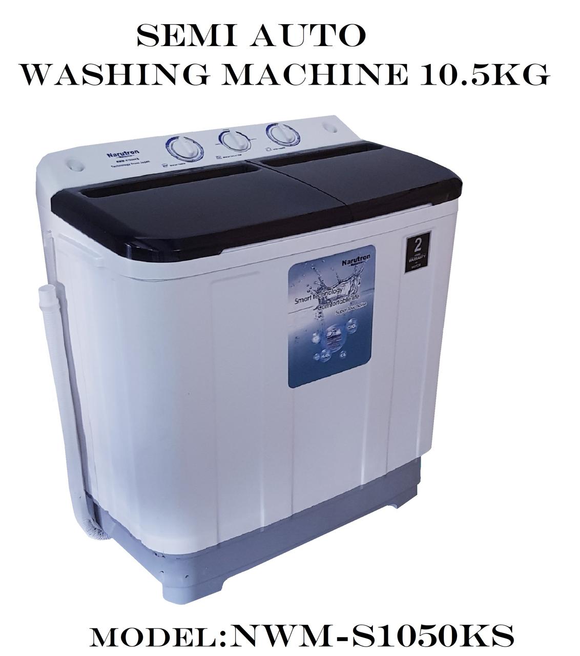 Narutron Semi Auto Washing Machine 10.5kg | NWM-S1050KS