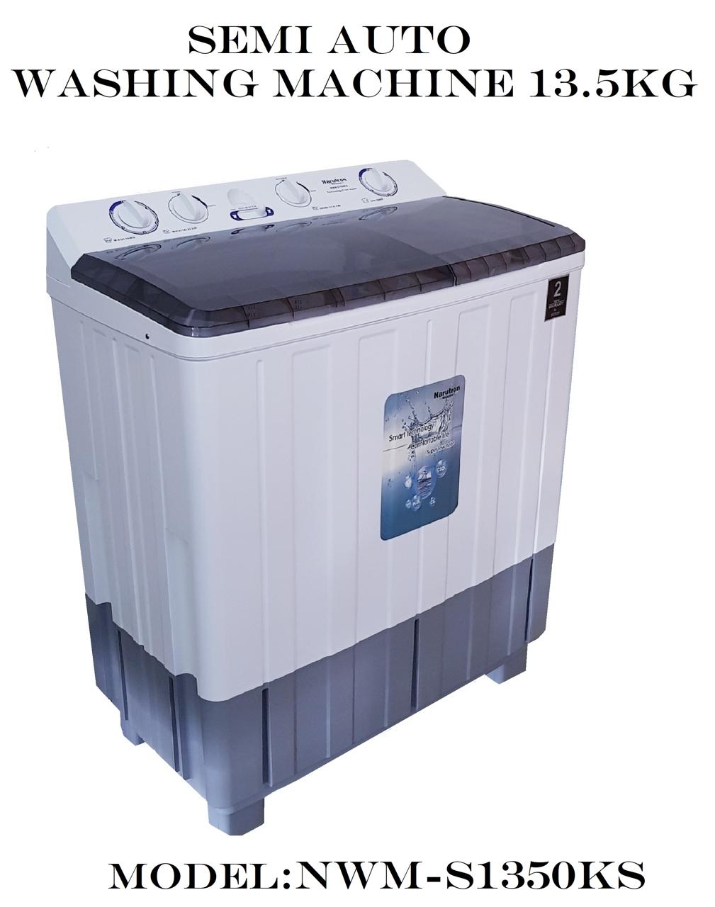 Narutron Semi Auto Washing Machine 13.5kg | NWM-S1350KS