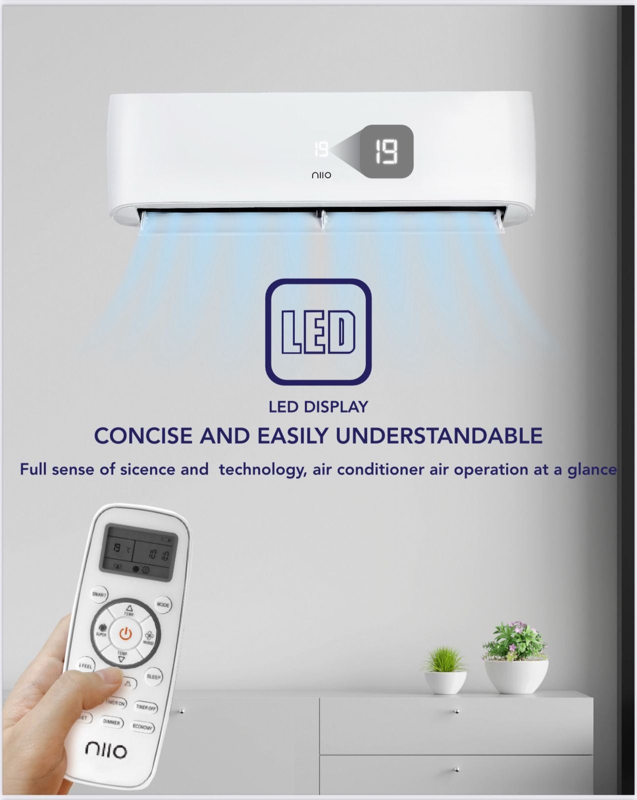 Niio 1.0Hp Wall Mounted Type Aircond