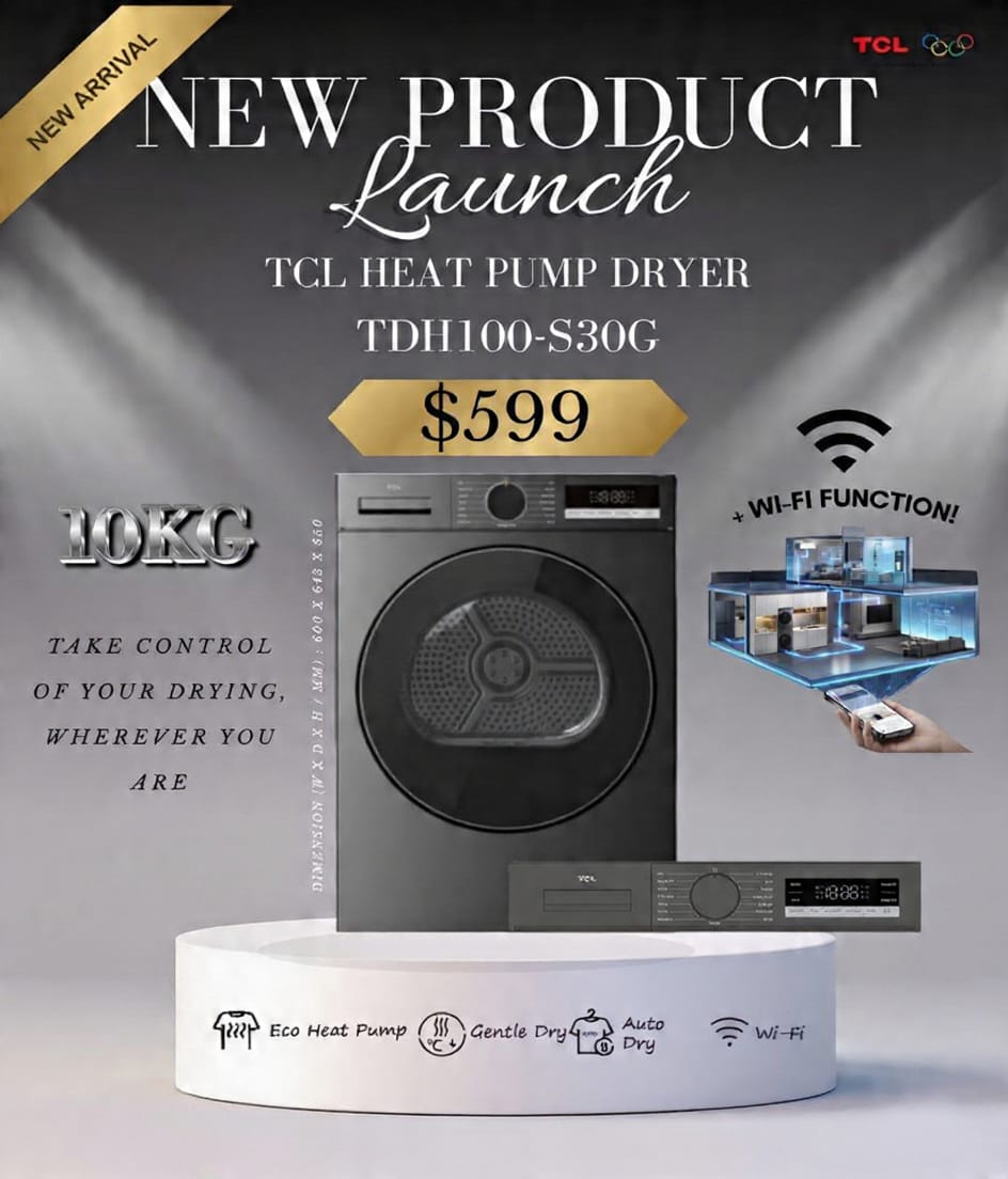 TCL 10KG Heat Pump Dryer | TDH100-S30G