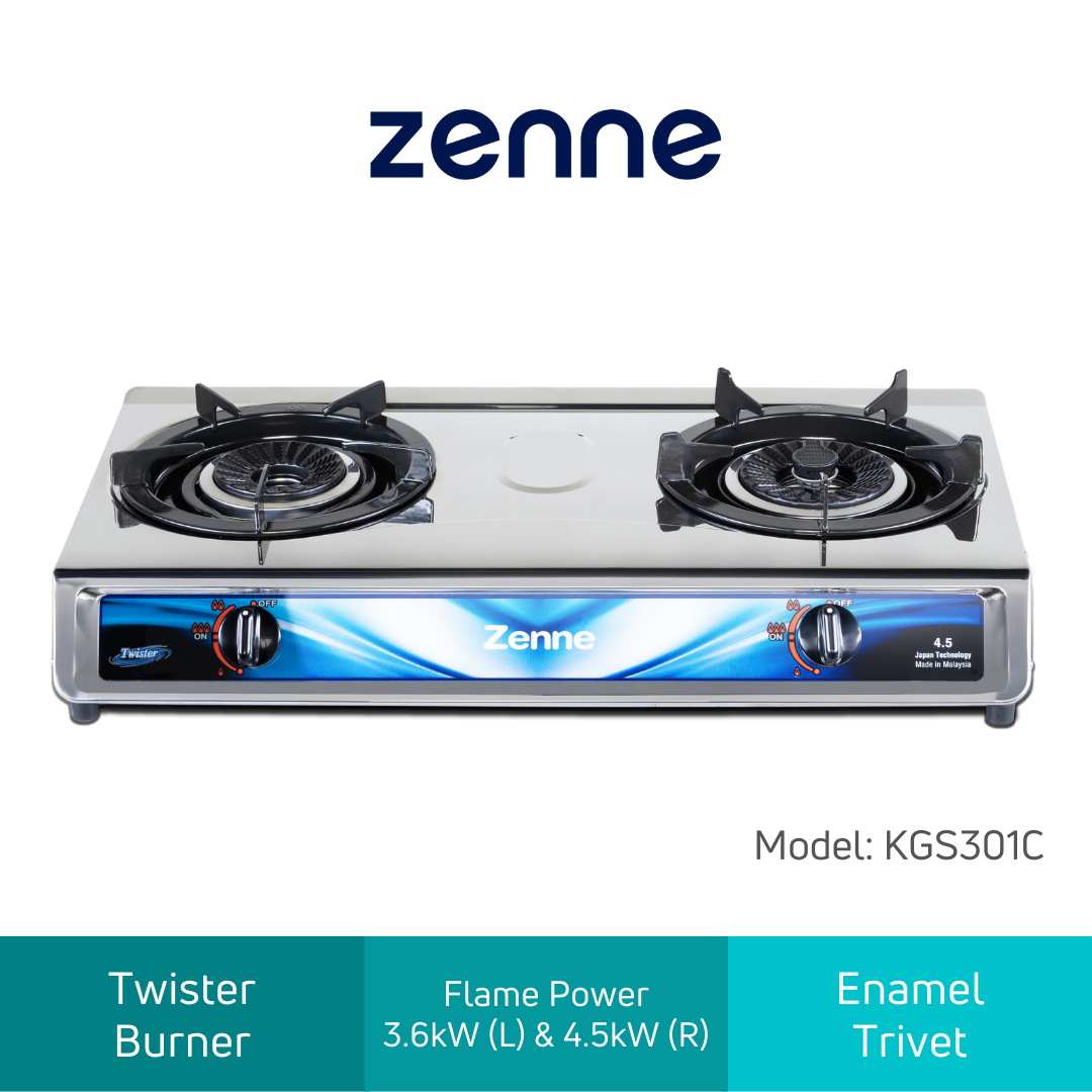 Zenne 2 Stove Gas Bunner -KGS301C