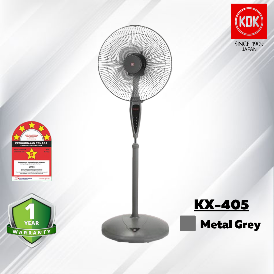KDK Stand Fan 16" Metal Grey | KX-405