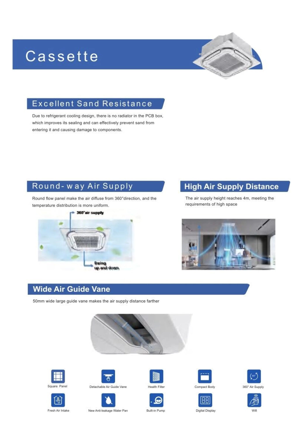 Aux 3.0HP Inverter Ceiling Cassette - ALCA-C30/4DR3YAA + AL-C30/4DR3YA(U)-CC