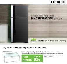 Hitachi Top Mount Fridge 565L - R-VG630P7PB