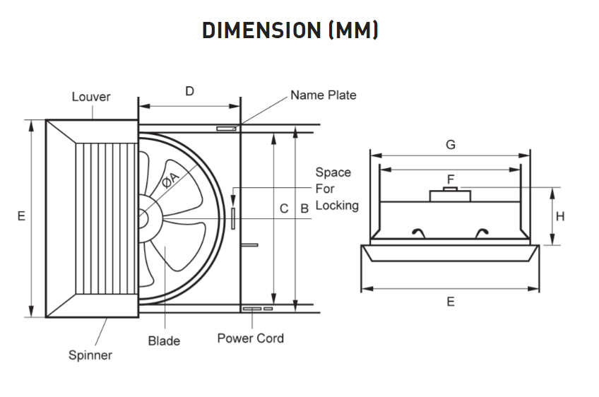 KDK 10" Ceiling Ventilation Fan | 25TGQ7