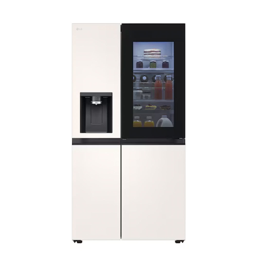LG InstaView Door-in-Door Side by Side Fridge Objet Collection 628L - Beige | GS-X6104BE