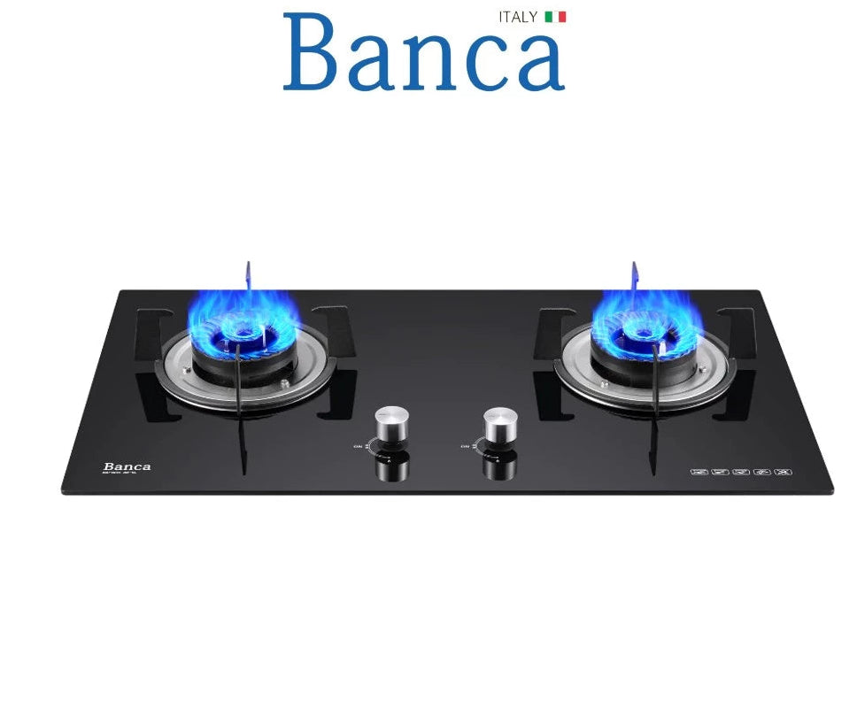 Banca Tempered Glass Built In Hob | BGH-NOVA-2BF-BL