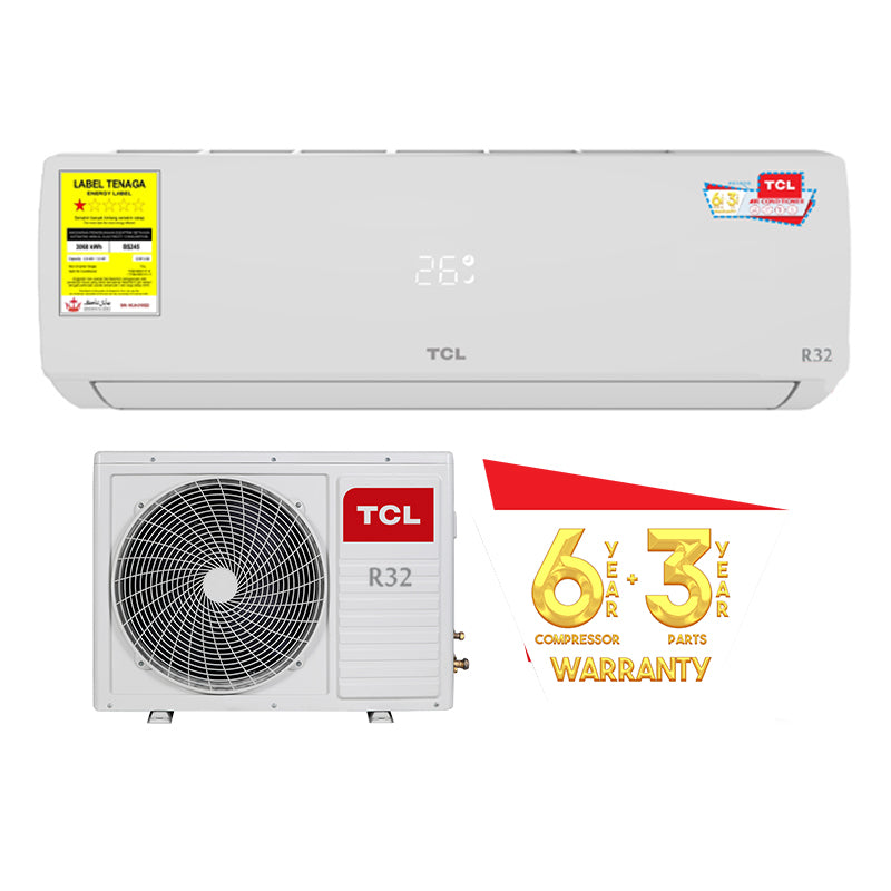 TCL 3.0HP Inverter Wall Mounted Split Aircond - TCS-28G32-X/Y