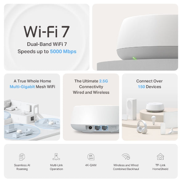 Tapo Mesh WiFi System (1 Pack) | Deco BE25