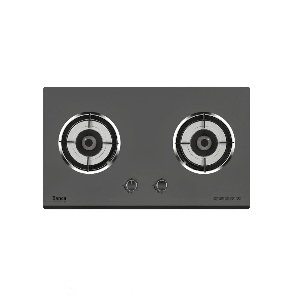 Banca 2 Buner Tempered Glass Built In Gas Hob | BGH-TULIP-2B-FG